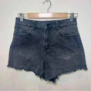 Sincerely Jules Womens Black Denim Cut Off High Waisted Shorts Size 5/27